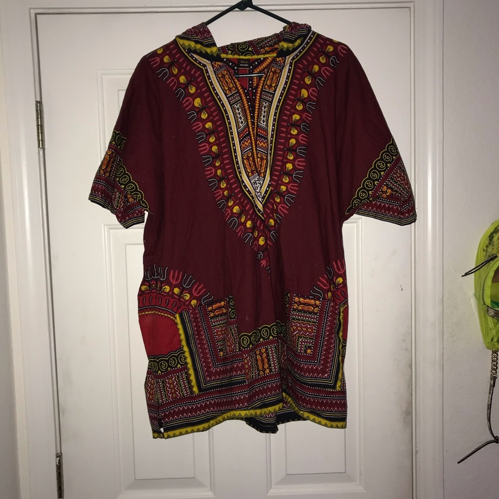 Dashiki with Hood and Pockets